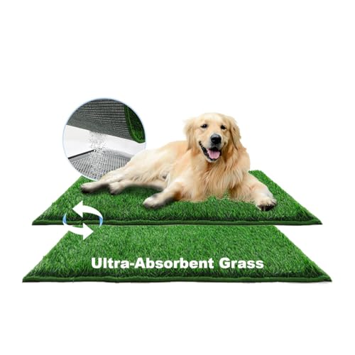 HQ4US 4LEGS Hunde-Gras-Pad, 109,3 x 81,3 cm, ultra-saugfähig, Kunstrasen für Hunde, gesäumter Rand, geruchsfrei HQ4US 4LEGS Hunde-Gras-Pad, 109,3 x 81,3 cm, ultra-saugfähig, Kunstrasen für Hunde, gesäumter Rand, geruchsfrei von HQ4US 4LEGS
