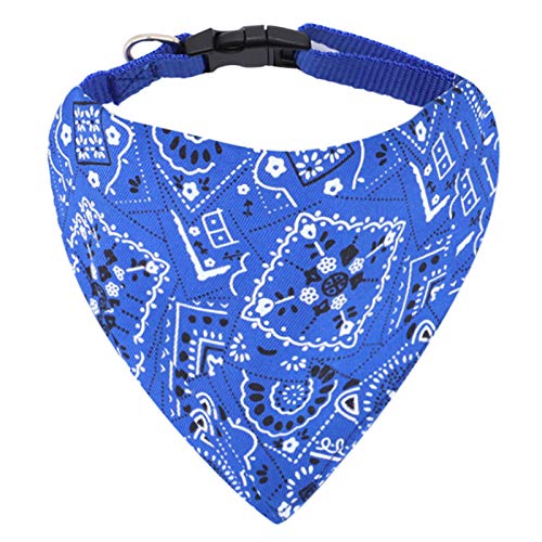 Hunde Bandana Kopftücher Haustier Halstuch Einstellbare für Welpen Kleine Hund Katze (S, Blau) von HRP