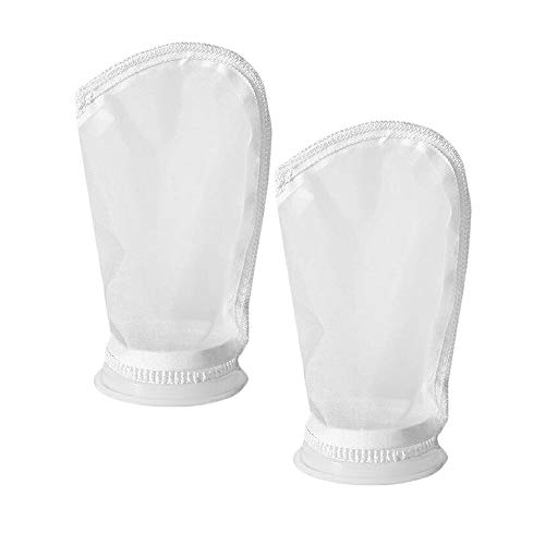 HRTFILTERS 400 Mikron 10,2 cm Ring, 22,9 cm kurzes Nylon-Netz, 10,2 cm Filtersocke, für Aquarium, Marine, 2 Stück, 400 Mikrometer, 10,2 x 22,9 cm von HRTFILTERS