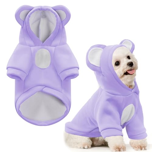 HRTTSY Kapuzenpullover für kleine Hunde, weiches warmes Fleece, für Herbst und Winter, niedlicher Welpenpullover, Katzenmantel, lustiger Blanko-Pullover, Hunde-Kapuzen-Sweatshirts für kleine Hunde, HRTTSY Kapuzenpullover für kleine Hunde, weiches warmes Fleece, für Herbst und Winter, niedlicher Welpenpullover, Katzenmantel, lustiger Blanko-Pullover, Hunde-Kapuzen-Sweatshirts für kleine Hunde, von HRTTSY