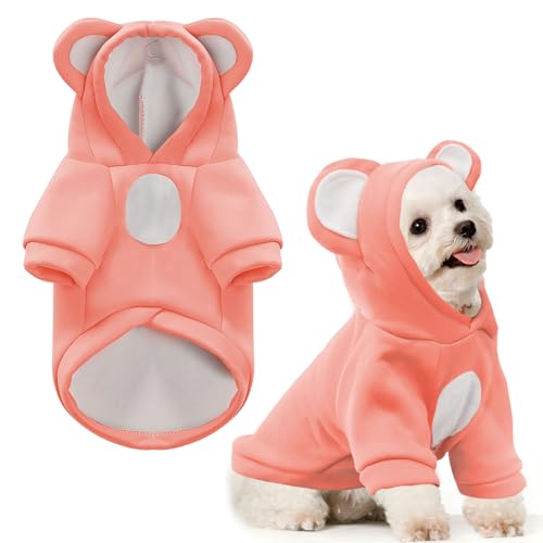 HRTTSY Kapuzenpullover für kleine Hunde, weiches warmes Fleece, für Herbst und Winter, niedlicher Welpenpullover, Katzenmantel, lustiger Blanko-Pullover, Hunde-Kapuzen-Sweatshirts für kleine Hunde, HRTTSY Kapuzenpullover für kleine Hunde, weiches warmes Fleece, für Herbst und Winter, niedlicher Welpenpullover, Katzenmantel, lustiger Blanko-Pullover, Hunde-Kapuzen-Sweatshirts für kleine Hunde, von HRTTSY