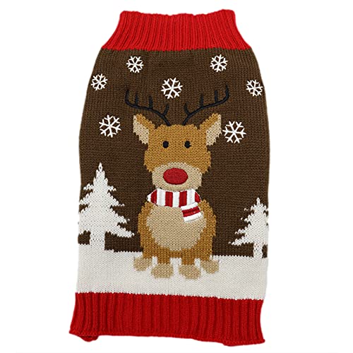 HRTTSY Weihnachten Hundepullover, Winter Warmer Hund Katze Pullover Kleidung Haustier Mantel Kostüm Welpenpullover Pullover Bekleidung für kleine mittelgroße Hunde Großer Hund Haustierpullover von HRTTSY