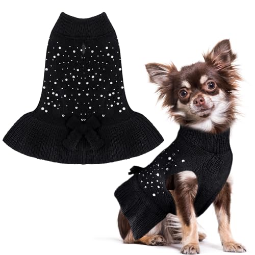 HRTTSY Weihnachts-Hundekleid für kleine Hunde (Schwarz, XL) von HRTTSY