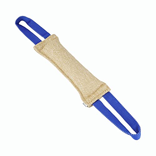 SPRENGER Beisswurst für Hunde I sehr Robustes Hundespielzeug aus langlebiger Jute I Tauziehen und Zerrspiele für große Hunde, Bringsel mit 2 Handschlaufen Größe M (31 x 8,5 cm) von SPRENGER