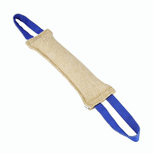 SPRENGER Beisswurst für Hunde I sehr Robustes Hundespielzeug aus langlebiger Jute I Tauziehen und Zerrspiele für große Hunde, Bringsel mit 2 Handschlaufen Größe L (38 x 10 cm) von SPRENGER