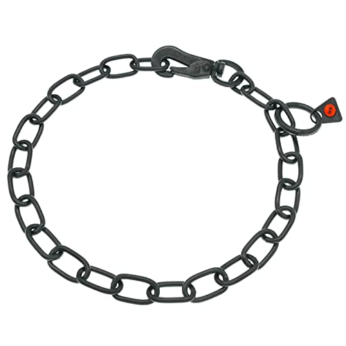 Sprenger Hundehalskette mit Sprenger Haken aus Edelstahl rostfrei 3 mm I Größe individuell einstellbar I Halskette - schwarz, 50 cm von Sprenger