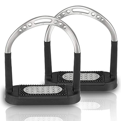 Sprenger Steigbügel gedreht Flexcite Grip, zur Entlastung des Fußgelenks I Bügel mit breiter Anti-Rutsch Trittfläche 120 mm, gelenkschonend, Edelstahl matt Sprenger Steigbügel gedreht Flexcite Grip, zur Entlastung des Fußgelenks I Bügel mit breiter Anti-Rutsch Trittfläche 120 mm, gelenkschonend, Edelstahl matt von Herm Sprenger
