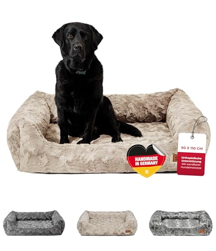 HS-Hundebett® Kuschelbett Deluxe Exklusiv XL (90x110 cm) – Orthopädisches Hundebett mit Memory Foam & Anti-Rutsch – Waschbar – Sand – Made in DE HS-Hundebett® Kuschelbett Deluxe Exklusiv XL (90x110 cm) – Orthopädisches Hundebett mit Memory Foam & Anti-Rutsch – Waschbar – Sand – Made in DE von HS-Hundebett