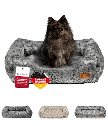 HS-Hundebett Made in Germany orthopädisches Kuschelbett Deluxe - Shadow 60 x 75 cm I waschbar bei 40° - S von HS-Hundebett