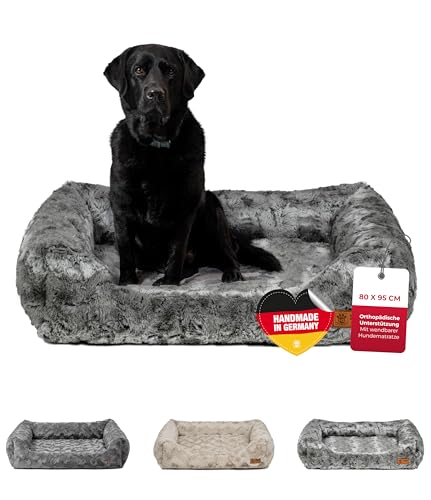 HS-Hundebett® Kuschelbett Deluxe Exklusiv L (80x95 cm) – Orthopädisches Hundebett mit Memory Foam & Anti-Rutsch – Waschbar – Shadow – Made in DE HS-Hundebett® Kuschelbett Deluxe Exklusiv L (80x95 cm) – Orthopädisches Hundebett mit Memory Foam & Anti-Rutsch – Waschbar – Shadow – Made in DE von HS-Hundebett