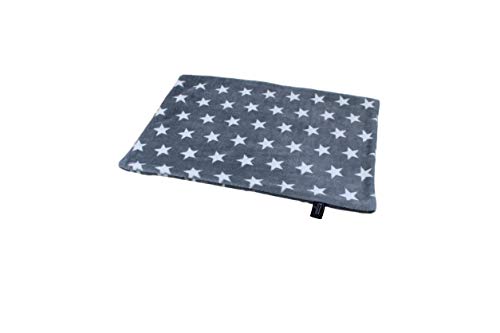 Made in Germany Hundedecke, Sterne Grau, 65 x 95cm für kleine & große Hunde I Flauschige Hunde Sommerdecke, waschbar, trocknergeeignet von HS-Hundebett