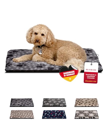 HS-Hundebett® Hundedecke M (65x95 cm) – rutschfest & gemütlich Dank 3 cm Füllung – Perfekt fürs Sofa, Auto & Hundebox – Pfote Grau, Made in DE HS-Hundebett® Hundedecke M (65x95 cm) – rutschfest & gemütlich Dank 3 cm Füllung – Perfekt fürs Sofa, Auto & Hundebox – Pfote Grau, Made in DE von HS-Hundebett