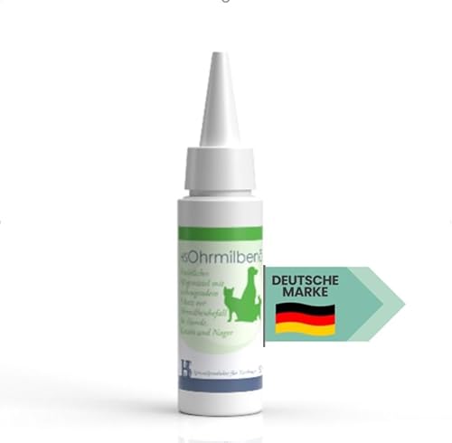HS Ohrmilbenöl 50ml für Hunde, Katzen und andere Haustiere - natürliches Pflegemittel bei Ohrmilben, Ohrräude, Juckreiz und Pilzen HS Ohrmilbenöl 50ml für Hunde, Katzen und andere Haustiere - natürliches Pflegemittel bei Ohrmilben, Ohrräude, Juckreiz und Pilzen von HS Sikma