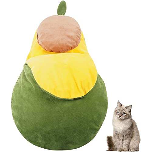 Haustierhäuser Atmungsaktives Katzen-Schlafbett, Avocado-Form, Haustierbett, weich und bequem, warm, abnehmbare Haustiermatte, Nestkissen mit Kissen Neu Haustierhäuser Atmungsaktives Katzen-Schlafbett, Avocado-Form, Haustierbett, weich und bequem, warm, abnehmbare Haustiermatte, Nestkissen mit Kissen Neu von HSHTTKL