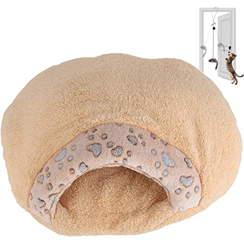 Haustierhäuser Dickes, warmes Katzenbett, Halbhöhlen-Design, leicht selbsterwärmend, Premium-Verbesserung des Schlafs, Dicker Plüsch-Katzenschlafsack für Kätzchen Neu Haustierhäuser Dickes, warmes Katzenbett, Halbhöhlen-Design, leicht selbsterwärmend, Premium-Verbesserung des Schlafs, Dicker Plüsch-Katzenschlafsack für Kätzchen Neu von HSHTTKL