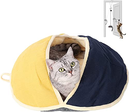 Haustierhäuser Faltbarer niedlicher Katzenschlafsack, warm und feuchtigkeitsbeständig, maschinenwaschbar, weich, tragbar, rutschfest, Baumwolle, Leinen, Haustierbett Neu Haustierhäuser Faltbarer niedlicher Katzenschlafsack, warm und feuchtigkeitsbeständig, maschinenwaschbar, weich, tragbar, rutschfest, Baumwolle, Leinen, Haustierbett Neu von HSHTTKL