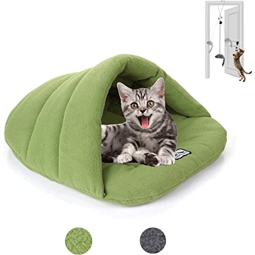 Haustierhäuser Haustierzelt Höhlenbett Instant Shape Tragbares weiches gemütliches Fleece Warmes Katzenbett Nestbettkissen Hundebett für kleine Hunde Katzen Hasen Neu von HSHTTKL