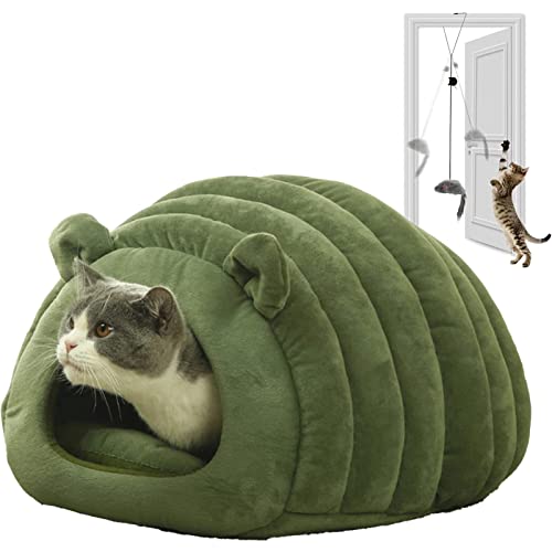 Haustierhäuser Waschbares tragbares Katzenbett Warmes und feuchtigkeitsbeständiges Katzen-Welpen-Iglu-Bett mit herausnehmbarem Kissen Hochwertige Baumwollfüllung Neu Haustierhäuser Waschbares tragbares Katzenbett Warmes und feuchtigkeitsbeständiges Katzen-Welpen-Iglu-Bett mit herausnehmbarem Kissen Hochwertige Baumwollfüllung Neu von HSHTTKL