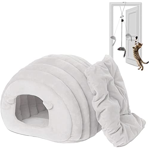 Haustierhäuser Waschbares tragbares Katzenbett Warmes und feuchtigkeitsbeständiges Katzen-Welpen-Iglu-Bett mit herausnehmbarem Kissen Hochwertige Baumwollfüllung Neu Haustierhäuser Waschbares tragbares Katzenbett Warmes und feuchtigkeitsbeständiges Katzen-Welpen-Iglu-Bett mit herausnehmbarem Kissen Hochwertige Baumwollfüllung Neu von HSHTTKL