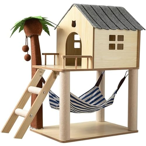 Hölzernes Katzenhaus, Katzenklettergerüst, Katzenkratzbaum, Katzenbaum, Sisal, Katzenkratzbrett, Krallenschleifer, Haustierspielzeug Hölzernes Katzenhaus, Katzenklettergerüst, Katzenkratzbaum, Katzenbaum, Sisal, Katzenkratzbrett, Krallenschleifer, Haustierspielzeug von HSHTTKL