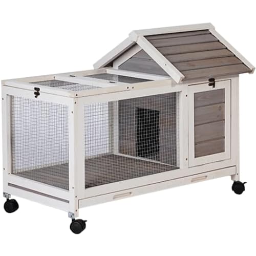 Katzenhaus aus Holz, Haustiervilla mit ausziehbarem Tablett, Innen-Außenkäfig für Hund/Katze/Kaninchen/Huhn, Haustierschrank Katzenhaus aus Holz, Haustiervilla mit ausziehbarem Tablett, Innen-Außenkäfig für Hund/Katze/Kaninchen/Huhn, Haustierschrank von HSHTTKL