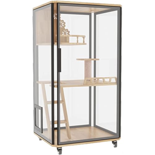 Panorama-Katzenkäfig aus Glas, Katzenhaus aus massivem Holz, vierseitiger Katzenschrank mit 3D-Belüftungsdesign, luxuriöse große Katzenvilla Panorama-Katzenkäfig aus Glas, Katzenhaus aus massivem Holz, vierseitiger Katzenschrank mit 3D-Belüftungsdesign, luxuriöse große Katzenvilla von HSHTTKL