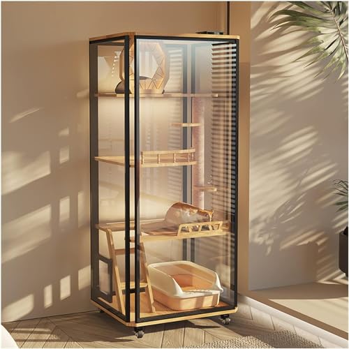 Panorama-Katzenschrank aus Glas, luxuriöse Katzenvilla mit Mehreren Funktionen und Leiter, Katzenhaus aus Holz, Haustierzimmer mit Belüftungsdesign Panorama-Katzenschrank aus Glas, luxuriöse Katzenvilla mit Mehreren Funktionen und Leiter, Katzenhaus aus Holz, Haustierzimmer mit Belüftungsdesign von HSHTTKL