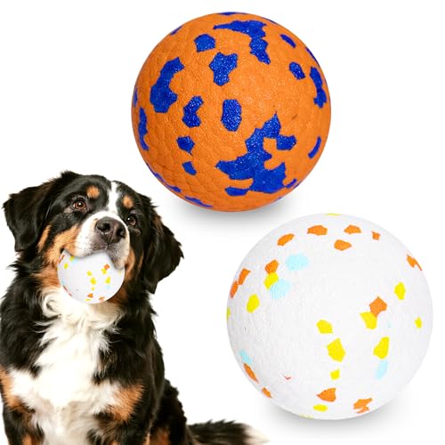 Hundebälle, Tennisball-Spielzeug, 2 Stück, Hundespielzeug für aggressive Kauer, unzerstörbar, langlebig, Kauen, federnd, sichere Bälle, schwimmend für Wasserspielzeug, Apportierball für große Hundebälle, Tennisball-Spielzeug, 2 Stück, Hundespielzeug für aggressive Kauer, unzerstörbar, langlebig, Kauen, federnd, sichere Bälle, schwimmend für Wasserspielzeug, Apportierball für große von HSIGIO