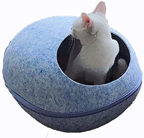 Haustier-Sofa Komfortables Schlafnest Kreative Ei-Form-Haustierhöhle HSWYJJPFB 1103(Color:Blue;Size:Small) von HSWYJJPFB