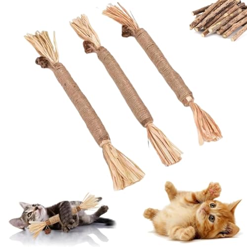 3 Stück Katzenminze Sticks,Katzenminzen Spielzeug, Matatabi Katzen Kauhölzer Sticks Catnip Stick für Katzen,Zahnreinigende Knabberstangen für Katzen Zahnpflege helfen bei Zahnstein & Mundgeruch 3 Stück Katzenminze Sticks,Katzenminzen Spielzeug, Matatabi Katzen Kauhölzer Sticks Catnip Stick für Katzen,Zahnreinigende Knabberstangen für Katzen Zahnpflege helfen bei Zahnstein & Mundgeruch von HSYTEK