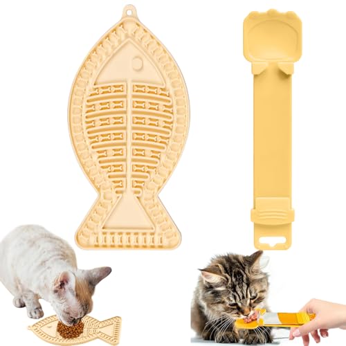 Schleckmatte Katze Hund, Katzenfutter Löffel, Leckmatte Hund, Futtermatte Katzen, Slow Feeder Katze, Schlingnapf Katze, Anti Schling Napf Katze, Katzenlöffel, Katzenleckerli-Streifenlöffel Schleckmatte Katze Hund, Katzenfutter Löffel, Leckmatte Hund, Futtermatte Katzen, Slow Feeder Katze, Schlingnapf Katze, Anti Schling Napf Katze, Katzenlöffel, Katzenleckerli-Streifenlöffel von HSYTEK