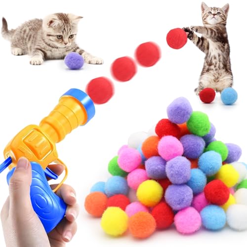HTRTRR Katzen Spielzeug Ball 50 pcs,Weicher Katzen Ball, Plüsch kätzchen pom pom Spielzeug Ball Pistole, Plüsch interaktives katzenspielzeug Spielzeug Ball, interaktives Katzenspielzeug HTRTRR Katzen Spielzeug Ball 50 pcs,Weicher Katzen Ball, Plüsch kätzchen pom pom Spielzeug Ball Pistole, Plüsch interaktives katzenspielzeug Spielzeug Ball, interaktives Katzenspielzeug von HTRTRR