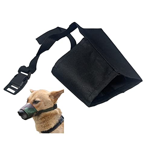 Sicherheits-Maulkorb für Hunde, verstellbar, Beißen, Bellen, verstellbar, Größe S, M, L, HTUK (schwarz, 22 cm) von HTUK