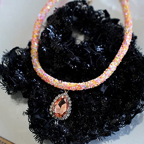 HUAJINGKEJI Halsband für Hunde und Katzen, glitzerndes Kristall-Halsband, verstellbar, Kristall-Halskette, funkelnde Wassertropfen-Strasssteine HUAJINGKEJI Halsband für Hunde und Katzen, glitzerndes Kristall-Halsband, verstellbar, Kristall-Halskette, funkelnde Wassertropfen-Strasssteine von HUAJINGKEJI