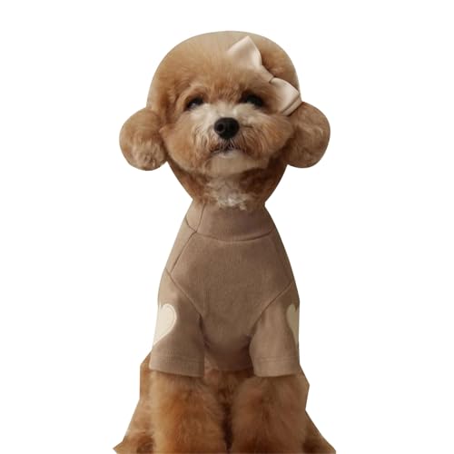 HUAJINGKEJI Maillard Hunde-Sweatshirt mit Herzmotiv für kleine bis große Hunde, weich, einfarbig, dicke Mäntel, bestickter Schlafanzug HUAJINGKEJI Maillard Hunde-Sweatshirt mit Herzmotiv für kleine bis große Hunde, weich, einfarbig, dicke Mäntel, bestickter Schlafanzug von HUAJINGKEJI