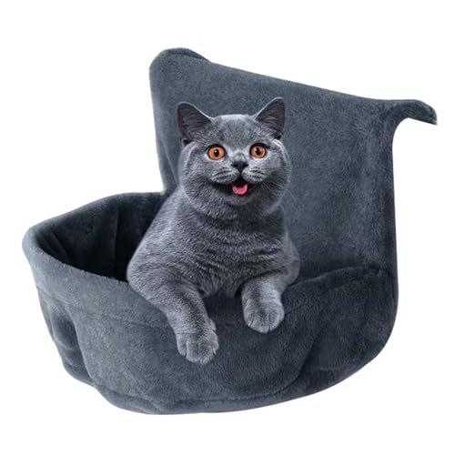 HUAJINGKEJI Plüsch-Katzen-Hängematten-Bett, große Hängematte, Schlafbett, warmes Haustierbett für den Winter, abnehmbar und maschinenwaschbar HUAJINGKEJI Plüsch-Katzen-Hängematten-Bett, große Hängematte, Schlafbett, warmes Haustierbett für den Winter, abnehmbar und maschinenwaschbar von HUAJINGKEJI