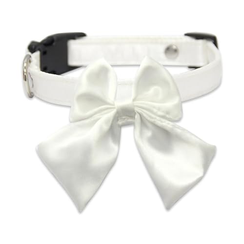 HUAJINGKEJI Verstellbares Haustierhalsband für Hunde und Katzen, große Schleife, elegantes Halsband mit mehreren Größen, kleine bis große Hunde HUAJINGKEJI Verstellbares Haustierhalsband für Hunde und Katzen, große Schleife, elegantes Halsband mit mehreren Größen, kleine bis große Hunde von HUAJINGKEJI