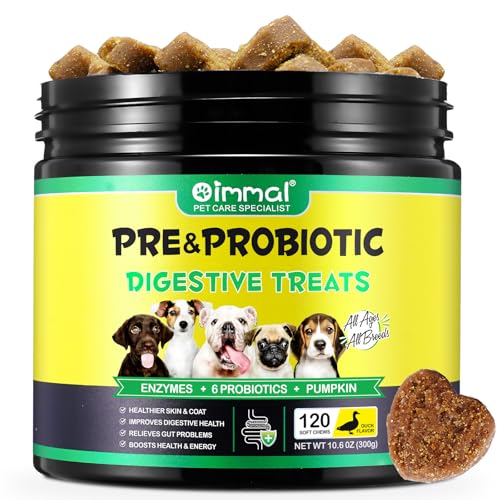 Probiotika Hunde, Hunde Probiotika für Darm Gesundheit (120 Stück, 370g), Probiotische Ergänzungen für Hunde - Hilfe Darmprobleme, Unterstützung der Immunfunktion, Saisonale Allergie, für Alle Hunde von HUALIJIA