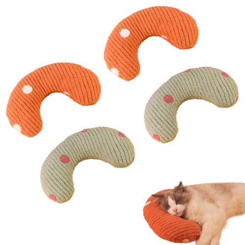 Beruhigungskissen für Katzen für Kätzchen und Welpen, weiches, flauschiges U-förmiges Haustierkissen, kaufestes kleines Hundekissen für den Kopf, ideal für Indoor-Katzen, Schlaf- und Angstlinderung von HUAMIAN