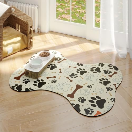 Futternapf-Matte für Hunde und Katzen, rutschfest, auslaufsicher, saugfähig, verhindert Verschütten, leicht zu reinigen, Haustier-Tischset für Zuhause, Zwinger und Tierärztliche Verwendung (Stil 4,50 Futternapf-Matte für Hunde und Katzen, rutschfest, auslaufsicher, saugfähig, verhindert Verschütten, leicht zu reinigen, Haustier-Tischset für Zuhause, Zwinger und Tierärztliche Verwendung (Stil 4,50 von HUAMIAN