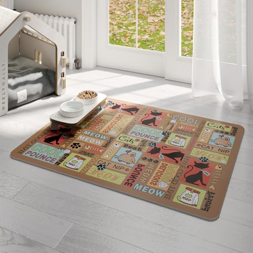 Futternapf-Matte für Hunde und Katzen, rutschfest, auslaufsicher, saugfähig, verhindert Verschütten, leicht zu reinigen, Haustier-Tischset für Zuhause, Zwinger und Tierärztliche Verwendung (Stil 3,45 Futternapf-Matte für Hunde und Katzen, rutschfest, auslaufsicher, saugfähig, verhindert Verschütten, leicht zu reinigen, Haustier-Tischset für Zuhause, Zwinger und Tierärztliche Verwendung (Stil 3,45 von HUAMIAN