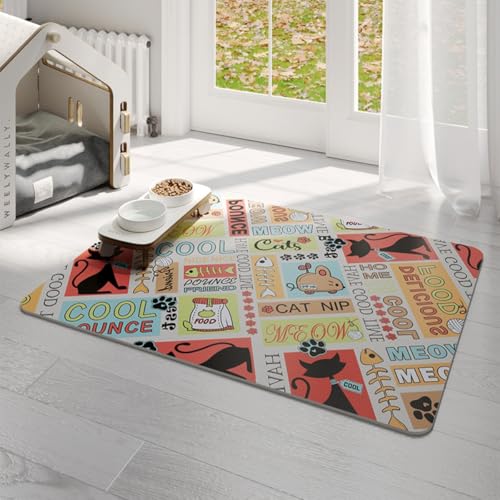 Futternapf-Matte für Hunde und Katzen, rutschfest, auslaufsicher, saugfähig, verhindert Verschütten, leicht zu reinigen, Haustier-Tischset für Zuhause, Zwinger und Tierärztliche Verwendung (Stil 4,45 Futternapf-Matte für Hunde und Katzen, rutschfest, auslaufsicher, saugfähig, verhindert Verschütten, leicht zu reinigen, Haustier-Tischset für Zuhause, Zwinger und Tierärztliche Verwendung (Stil 4,45 von HUAMIAN