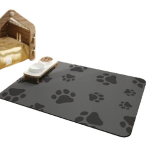 Futternapf-Matte für Hunde und Katzen, rutschfest, auslaufsicher, saugfähig, verhindert Verschütten, leicht zu reinigen, Haustier-Tischset für Zuhause, Zwinger und Tierärztliche Verwendung (Stil 2,45 Futternapf-Matte für Hunde und Katzen, rutschfest, auslaufsicher, saugfähig, verhindert Verschütten, leicht zu reinigen, Haustier-Tischset für Zuhause, Zwinger und Tierärztliche Verwendung (Stil 2,45 von HUAMIAN
