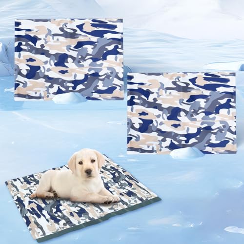 HUAMIAN Gel-Kühlmatte für Haustiere, Tarnmuster, kratzfeste Hunde-Kühlmatte, Bett, wasserdicht, doppelseitig, sofortige Kühlmatte für Hunde und Katzen, Sommerzubehör für Haustiere, Wärmeentlastung (40 HUAMIAN Gel-Kühlmatte für Haustiere, Tarnmuster, kratzfeste Hunde-Kühlmatte, Bett, wasserdicht, doppelseitig, sofortige Kühlmatte für Hunde und Katzen, Sommerzubehör für Haustiere, Wärmeentlastung (40 von HUAMIAN