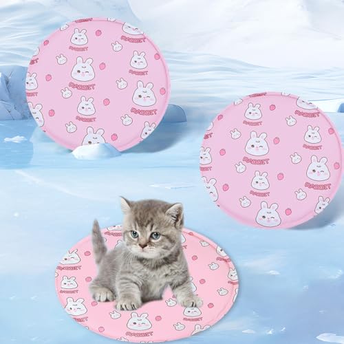 HUAMIAN Gel-Kühlmatte für Haustiere, kratzfeste Hunde-Kühlmatte, Bett, wasserdicht, doppelseitig, sofortige Kühlung für Hunde und Katzen, Sommerzubehör für Haustiere, Wärmeentlastung (Rosa, 40 cm) HUAMIAN Gel-Kühlmatte für Haustiere, kratzfeste Hunde-Kühlmatte, Bett, wasserdicht, doppelseitig, sofortige Kühlung für Hunde und Katzen, Sommerzubehör für Haustiere, Wärmeentlastung (Rosa, 40 cm) von HUAMIAN