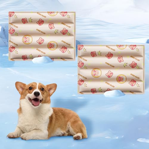 HUAMIAN Gel-Kühlmatte für Haustiere, kratzfeste Hunde-Kühlmatte, Bett, wasserdicht, doppelseitig, sofortige Kühlung für Hunde und Katzen, Sommerzubehör für Haustiere, Wärmeentlastung (Stil 3,40 x 50 HUAMIAN Gel-Kühlmatte für Haustiere, kratzfeste Hunde-Kühlmatte, Bett, wasserdicht, doppelseitig, sofortige Kühlung für Hunde und Katzen, Sommerzubehör für Haustiere, Wärmeentlastung (Stil 3,40 x 50 von HUAMIAN