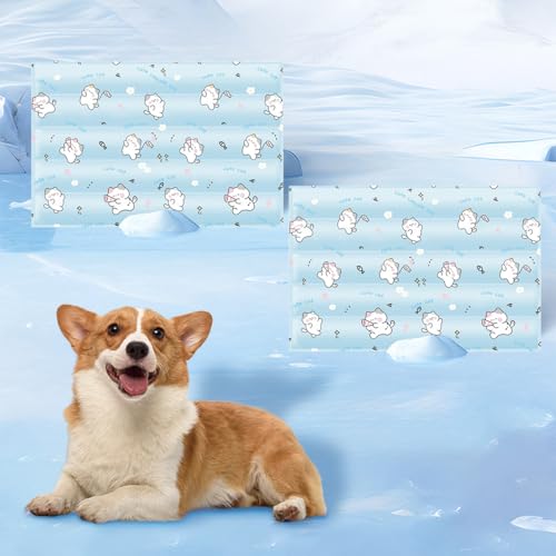 HUAMIAN Gel-Kühlmatte für Haustiere, kratzfeste Hunde-Kühlmatte, Bett, wasserdicht, doppelseitig, sofortige Kühlung für Hunde und Katzen, Sommerzubehör für Haustiere, Wärmeentlastung (Stil 4,40 x 50 HUAMIAN Gel-Kühlmatte für Haustiere, kratzfeste Hunde-Kühlmatte, Bett, wasserdicht, doppelseitig, sofortige Kühlung für Hunde und Katzen, Sommerzubehör für Haustiere, Wärmeentlastung (Stil 4,40 x 50 von HUAMIAN