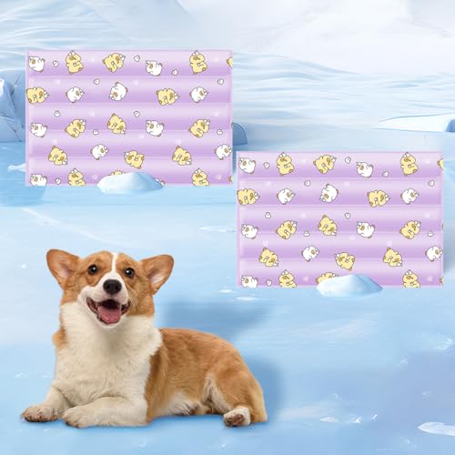 HUAMIAN Gel-Kühlmatte für Haustiere, kratzfeste Hunde-Kühlmatte, Bett, wasserdicht, doppelseitig, sofortige Kühlung für Hunde und Katzen, Sommerzubehör für Haustiere, Wärmeentlastung (Stil 7,40 x 50 HUAMIAN Gel-Kühlmatte für Haustiere, kratzfeste Hunde-Kühlmatte, Bett, wasserdicht, doppelseitig, sofortige Kühlung für Hunde und Katzen, Sommerzubehör für Haustiere, Wärmeentlastung (Stil 7,40 x 50 von HUAMIAN