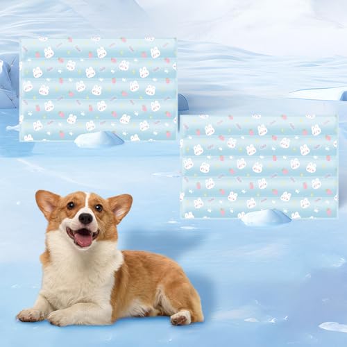 HUAMIAN Gel-Kühlmatte für Haustiere, kratzfeste Hunde-Kühlmatte, Bett, wasserdicht, doppelseitig, sofortige Kühlung für Hunde und Katzen, Sommerzubehör für Haustiere, Wärmeentlastung (Stil 6,40 x 50 HUAMIAN Gel-Kühlmatte für Haustiere, kratzfeste Hunde-Kühlmatte, Bett, wasserdicht, doppelseitig, sofortige Kühlung für Hunde und Katzen, Sommerzubehör für Haustiere, Wärmeentlastung (Stil 6,40 x 50 von HUAMIAN