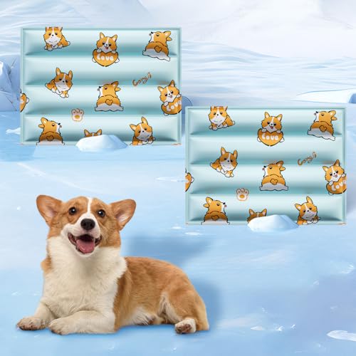 HUAMIAN Gel-Kühlmatte für Haustiere, kratzfeste Hunde-Kühlmatte, Bett, wasserdicht, doppelseitig, sofortige Kühlung für Hunde und Katzen, Sommerzubehör für Haustiere, Wärmeentlastung (Stil 9,40 x 50 HUAMIAN Gel-Kühlmatte für Haustiere, kratzfeste Hunde-Kühlmatte, Bett, wasserdicht, doppelseitig, sofortige Kühlung für Hunde und Katzen, Sommerzubehör für Haustiere, Wärmeentlastung (Stil 9,40 x 50 von HUAMIAN